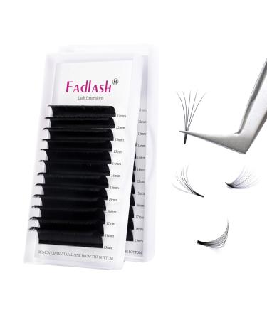 Fadlash Easy Fan Lashes DD Curl 0.03 11-19mm Mixed Length Russian Lashes Natural Look Self Fanning Eye Lashes Automatic Blooming Russian Eyelashes Extensions(0.03-DD-1119) 11-19 mm 0.03-DD