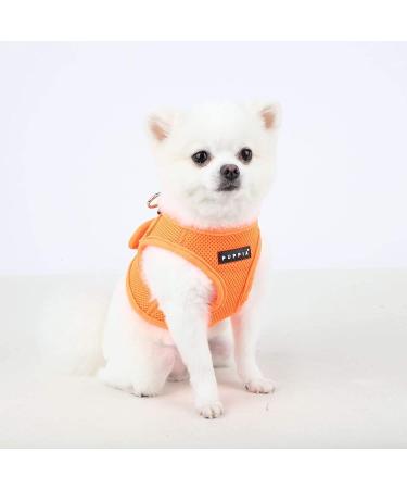 Puppia Dog Harness Vest - High Quality & Comfortable Neon Colors | Puppy Harness - Orange Size M - Buy Online on GoSupps.com