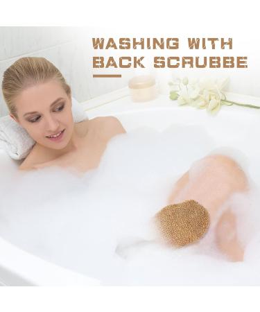 Breling 4 Pcs Natural Back Scrubber Set for Shower | Double Sided Exfoliating Scrubbers & Shower Gloves for Men and Women - Buy Online on GoSupps.com