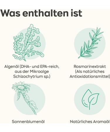  kind gesund Omega 3 Drops Child - Vegan & Sustainable - 50 ml of seaweed oil (60 days) - Child-friendly dosage: 205 mg DHA + 103 mg EPA per daily dose - Light intake & lemon flavour - From - Buy Online on GoSupps.com