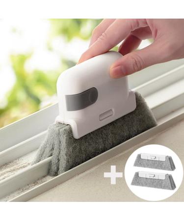 Ficher Grey-Window Cleaning Brush Windowsill Groove Deadend Cabinet Crevice Brush with Replace Head Household Cleaning Tools Durable Easy Install Easy to Use - Buy Online on GoSupps.com