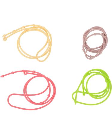 Vgeby Silicone Baby Bite Ring Toys - 4-Part Teething Relief | Safe Calming Chew Toys for Infants - Tactile Training for Wounded Gums - Buy Online on GoSupps.com