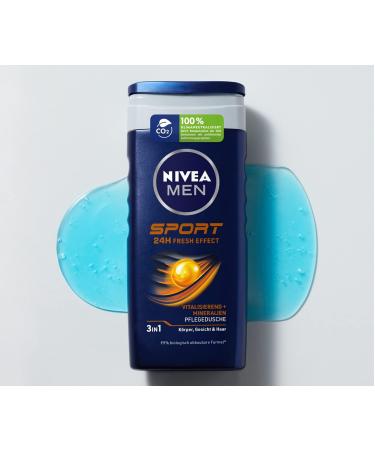 Buy Nivea Men Sport Shower Gel (250ml) - Vitalizing & Nourishing Refreshing Formula for Active Men - Best International Shipping - Buy Online on GoSupps.com