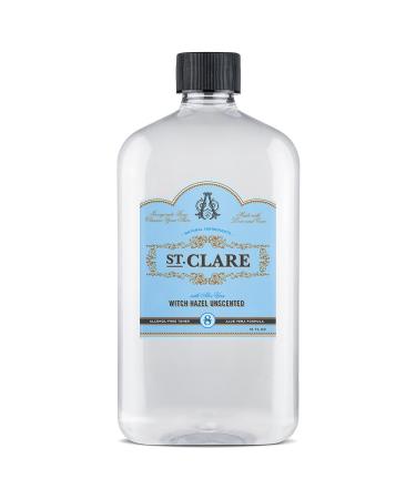 St Clare Alcohol Free Witch Hazel Facial Toner - Organic Witch Hazel Toner with Aloe Vera for Face and Skin - Witch Hazel Alcohol Free and Fragrance Free  Unscented Toner Witch Hazel  16 Ounce