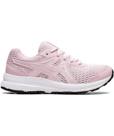 ASICS Contend 7 Grade School Running Shoe - Big Kid Size 5, Barely Rose/White - Buy Online on GoSupps.com