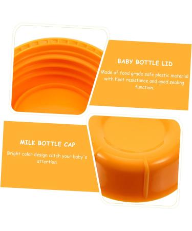 BESTonZON 20 Pcs Baby Bottle Seal Cap Baby Bottle Caps Organiser Baby Feeding for Babies Tool Breastfeeding Bottles Flow Kit Travel Food Grade Pp Small Caliber Infant Products Orangex2pcs 4.3x4.3x1.5cmx2pcs - Buy Online on GoSupps.com