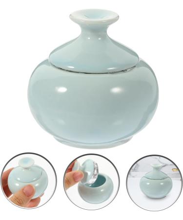 Healeved makeup jar lip balm holder ceramics skincare cosmetic sample containers 4.7x4.7cm Sky-blue - Buy Online on GoSupps.com