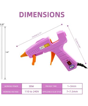 Liumai Hot Glue Gun Kit with 30 Glue Sticks - Mini Hot Melt Gun for Crafts, DIY, Arts, and Repairs - 30W Pink - Carrying Case Included - Buy Online on GoSupps.com