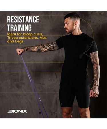 Bionix Pull Up Assistance Bands - Purple 35lb Heavy Latex Resistance Loop for Chin Up Assist, Stretching, Powerlifting - Ideal for Yoga, Pilates, Legs, Glutes - Buy Online on GoSupps.com