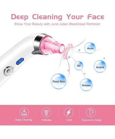 Blackhead Remover Pore Vacuum Facial Pore Cleaner Electric Acne Comedone Whitehead Extractor Tool with 5 Suction Power 4 Probes Blackhead Remover Suction for Women & Men (Pink) - Buy Online on GoSupps.com