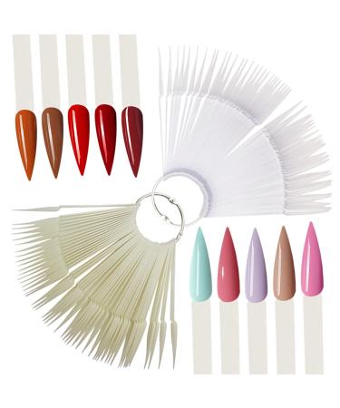 Nail Art Tips Ring Stick Nails Accessories Colors Example Display Tips Nail Display Book 100 Nail Cap Color Card Plates Nail Tips for Display and Practice