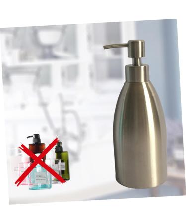 Zerodeko 3pcs 304 Liquid Containers Pump Liquid Soap Bottles Shampoo Bottle Stainless Steel Soap Dispenser Silverx3pcs mediumx3pcs - Buy Online on GoSupps.com