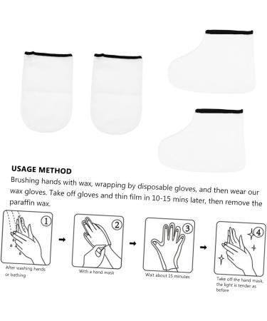 Healeved 4 Pairs Leather Horn Boots Light Paraffin Wax Kerotherapy Gloves Men Gel Manicure Gloves Wax Bath Foot Beauty Foot Brush Dry Hands Polyester Lining White Liner - Buy Online on GoSupps.com