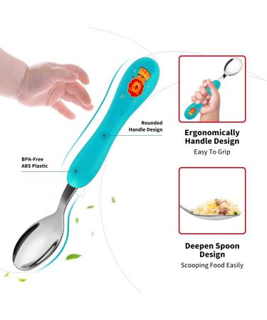 Lehoo Castle Toddler Cutlery Set - 6pcs Stainless Steel Kids Cutlery in Red/Blue/Yellow - Buy Online on GoSupps.com