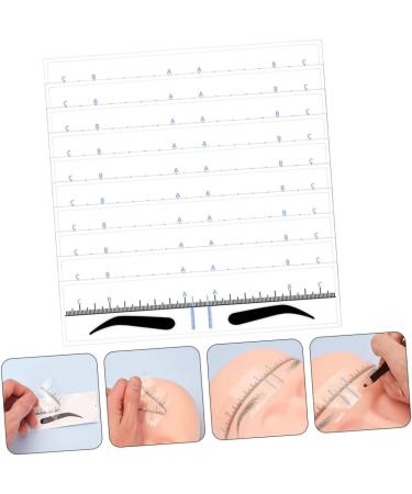 Angoily 50pcs Eyebrow Positioning Ruler Stickers Transparent Ruler Eyebrow Drawing Tool Eyebrow Trimming Set 18.00X3.80X0.10CM Blue - Buy Online on GoSupps.com