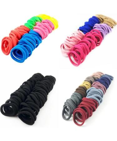 100 Multi-Colored Hair Ties for Women - Metal-Free Elastic Ponytail Holders & Accessories - Buy Online on GoSupps.com