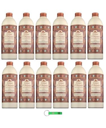 Tesori d'Oriente Bagno Crema Byzantium Lot de 12 bains moussants la rose noire et au labdanum nettoient la peau et nourrissent et hydratent 500 ml + porte-cl s Beni Culinari