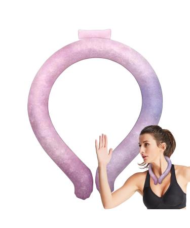 Teksome cooling collar-portable tubes cooling rings for summer heat outdoor cooler hoses for neck summer heat cooling for cycling beach camping running travel gradient powder