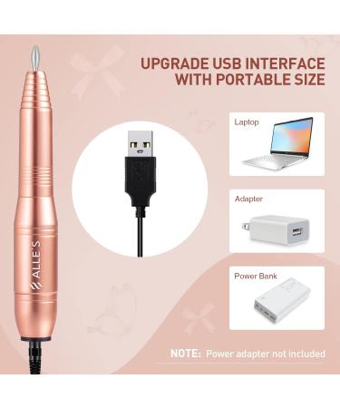 Gold Nail Drill Electric Nail File Set | Professional Efile for Acrylic & Gel Nails | 20000RPM Adjustable Speed with Sanding Bands & Bits | Manicure Pedicure Kit for Women - Buy Online on GoSupps.com