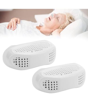 2pcs Portable Anti Snoring Device Anti Snore Sleep id Device Solution Set Antisnore Sleep Nose Device for Travel and Business People (White)