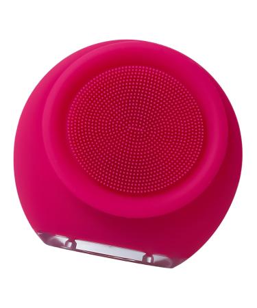 Anulely Face Cleansing Brush Electric Facial Brush Delicate Silicone Face Wash Brush Waterproof Face Cleansing Brush for Effective Face Cleansing Pink/Red