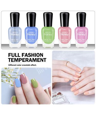10 Pcs Non-Toxic Water-Based Nail Polish Set | Quick Dry & Easy Peel Off Kit for Girls Women & Teens - KA-4 - Buy Online on GoSupps.com