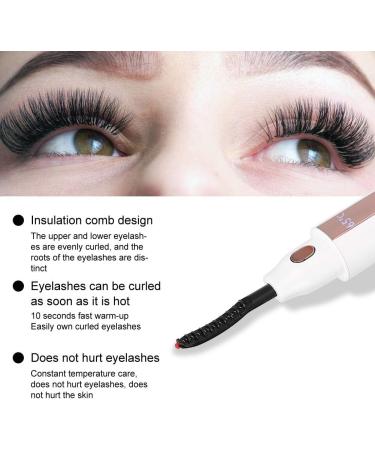 Qukaim Eyelash Curling Tool Electric Eyelash Curler Fast Heating Natural Curling Tool Long Lasting White - Buy Online on GoSupps.com