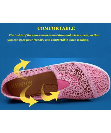Yeteepot Women's Slip-On Walking Shoes | Wedge Heel Fitness Sneakers | Light Blue Breathable Leisure Shoes | EU Size 40 - Buy Online on GoSupps.com