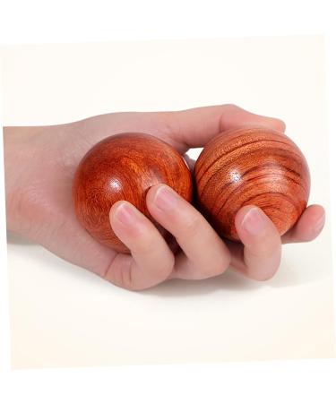 TOVINANNA 2-Piece Solid Wood Massage Balls | Hand Massager & Muscle Relief | Acupuncture Fitness Balls | 5.00x5.00cm Brown - Shop Now! - Buy Online on GoSupps.com