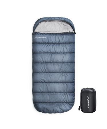 BISINNA XXL Sleeping Bag(90.55"x39.37") for Big and Tall Adults 3-4 Seasons Plus Size Warm and Comfortable Waterproof Lightweight Sleeping Bag Great for Camping Backpacking Hiking Indoor & Outdoor Gray 1.5kg Left Zip 3 Season