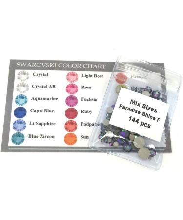 Swarovski Crystal Paradise Shine Flatback Rhinestones- 144 pcs, Mixed Sizes for Nail Art (ss5-ss30) - Buy Online on GoSupps.com