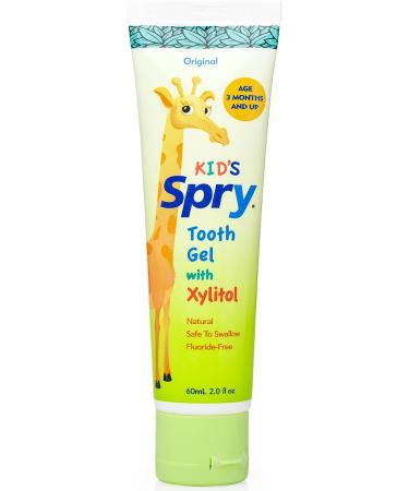 Xlear Spry Kid's Tooth Gel with Xylitol Original Flavor 2 oz Tube - Pack of 4 - Buy Online on GoSupps.com