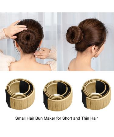 Kids Hair Bun Maker Set - 3PCS Mini Doughnut Shaper for Girls with Short and Thin Hair - Ballet Bun Maker - Easy Hair Tool (Light Brown) - Buy Online on GoSupps.com