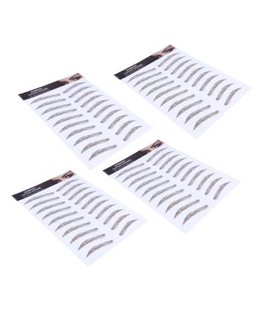 Balacoo 4pcs Eyebrow Stickers Make up Kit 6d Hair Eyebrows Eyebrow Transfer Stickers Eyebrow Shape 4d Mold