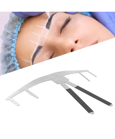 Three-Point Positioning Eyebrow Ruler - Portable Stainless Steel Caliper Tool for Accurate Measurements - Buy Online on GoSupps.com