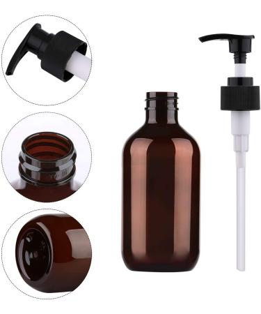 Yebeauty 10oz Pump Bottles Dispenser 2-Pack - Refillable Plastic Containers for Lotion, Soap, Shampoo - Brown 300ml - Multipurpose Cosmetic, Kitchen, Bathroom - Buy Online on GoSupps.com