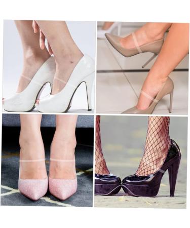 FOMIYES Invisible Transparent Shoelaces for Women - Detachable Elastic Straps for Heels Convenient Shoe Grip 2 Pairs TPU Adjustable Bands - Buy Online on GoSupps.com