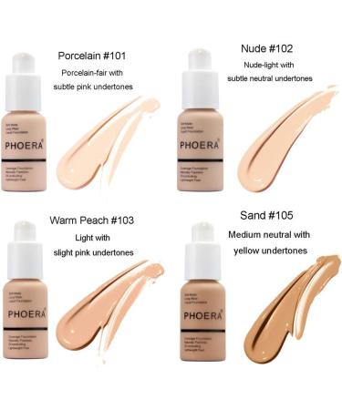 Glamza PHOERA Foundation Concealer 110 TRUFFLE | Full Coverage, Matte Finish, Long Lasting - Buy Online on GoSupps.com