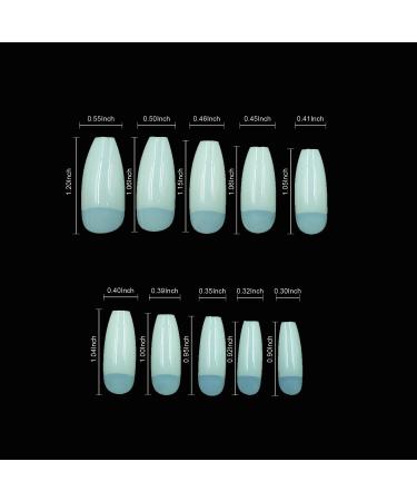 500pcs Ballerina False Nails - Long Coffin Nail Tips Natural Wide Half Cover Includes Box - Perfect for E-Commerce & International Shipping - Buy Online on GoSupps.com