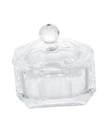 FRCOLOR Nail Art Crystal Cup Nail Clamps Nail Polish Stand Shot Glasses Plastic Glass Cup for Nail Powder Container with Lid Candy Bowl Nail Art Liquid Cup Diamond