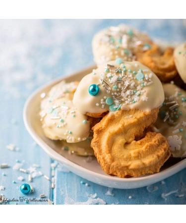 Super Sprinkle Schneegest ber 180g | Colorful Baking Sprinkles | Chocolate Pearl Cake Decoration | Sugar Snowflake Sprinkles | AZO Dye-Free | International Shipping - Buy Online on GoSupps.com