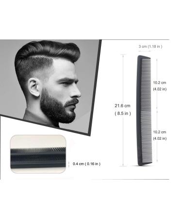 Professional Teasing Comb - Fine and Wide Tooth Hair Barber Comb - Carbon Fiber Styling Comb for All Hair Types - Buy Online on GoSupps.com
