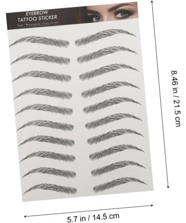 FOMIYES 12 Sheets Imitation Eco Eyebrow Sticker Stickers Artificial Eyebrow Makeup Brow Sticker Stich Hair 1 count (Pack of 1) Blackx2pcs - Buy Online on GoSupps.com