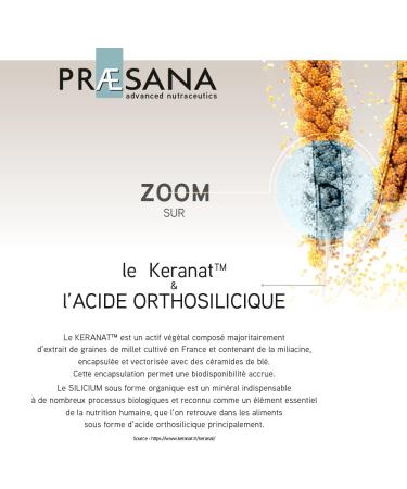 PRAESANA - Hair- Hair Shine and Beauty - Food Supplement - 4 Tablets/day - 20 days program - Made in France - Buy Online on GoSupps.com