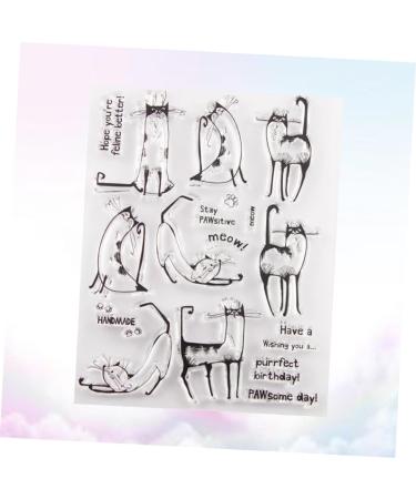 Lurrose 3pcs Stamps DIY Cat Clear Stamp Emailed Stamp Silicone Seal Stamp Photo Album The Album Animal As Shownx3pcs mediumx3pcs - Buy Online on GoSupps.com