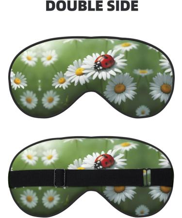 SSIMOO Ladybug Daisy Flower Eye Mask - Ultra-Soft Light-Blocking for Restful Sleep | International Shipping - Buy Online on GoSupps.com