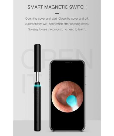 HD Otoscope Camera Ear Wax Removal Kit - Health Care Ear Cleaner Tools for Adults and Children (Black) - Buy Online on GoSupps.com