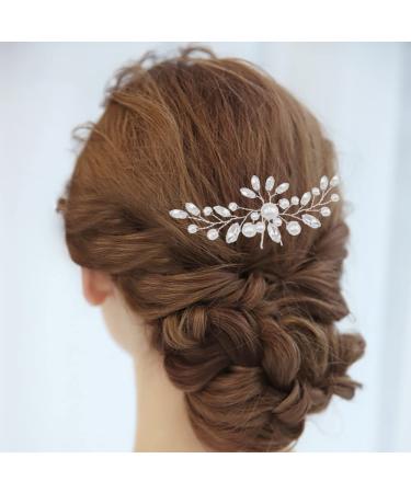 Rhinestone Pearl U Shape Hair Fork for Updo, Bun, Chignon - Wedding Hair Pin Styling Tool for Bridal Accessories - Buy Online on GoSupps.com