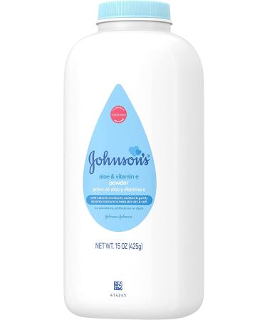 Johnson's Baby Powder with Aloe & Vitamin E for Delicate Skin - 15 oz (Pack of 2) - Buy Online on GoSupps.com