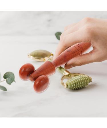 Minkissy Rosewood Massage Device - Acupuncture Tool Hand & Facial Massager Chinese Scraping Tool - 2 Pieces 16x5x3cm Red - Optimize Your Fitness & Relaxation - Buy Online on GoSupps.com
